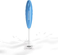 Handheld Milk Frother, Electric Hand Foamer Blender for Drink Mixer, Perfect for Bulletproof Coffee, Matcha, Hot Chocolate, Mini Battery Operated Milk Whisk Frother-Metallic Blue