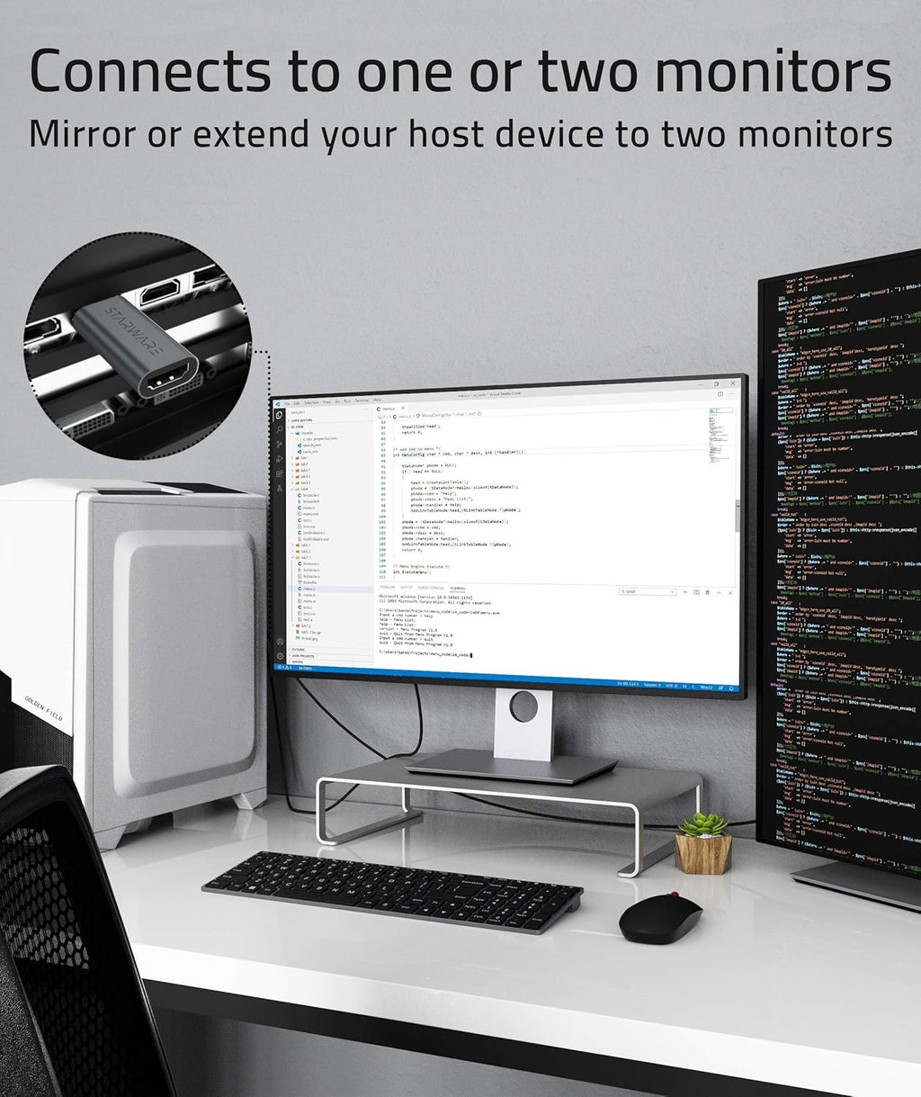 Displayport to HDMI Adapter,  DP Male to HDMI Female Passive Adapter Supporting up to 4K for Displayport Supported Computers to Connect HDMI Displays - Space Gray Aluminum