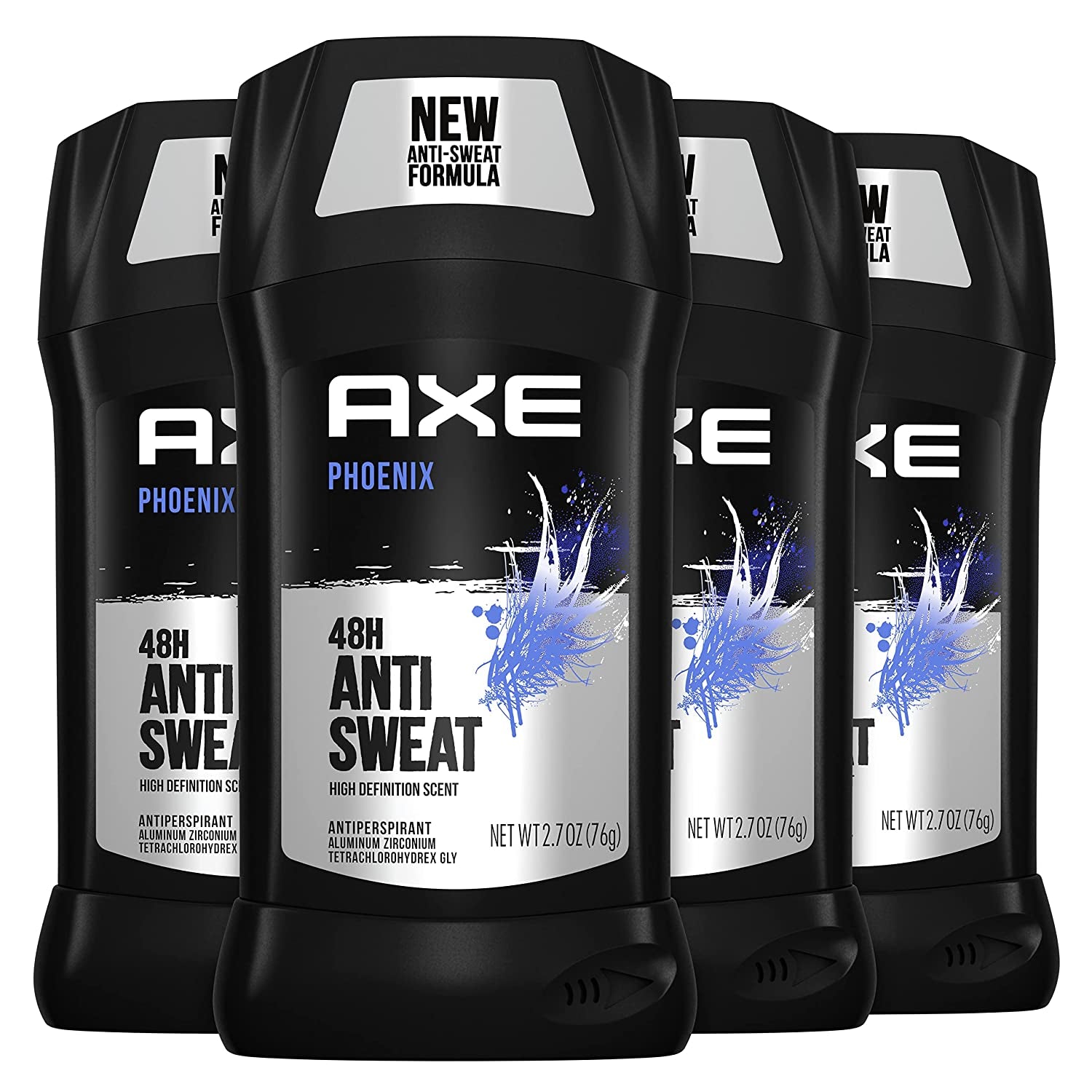 Antiperspirant Deodorant for Men Phoenix 4PK 48H Sweat & Odor Protection for Long Lasting Freshness, Crushed Mint & Rosemary Men'S Deodorant 2.7 Oz