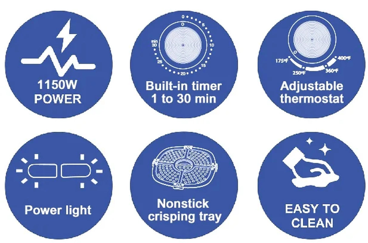 2.2 Qt Air Fryer, Sage Green - Automatic Shutoff, Nonstick