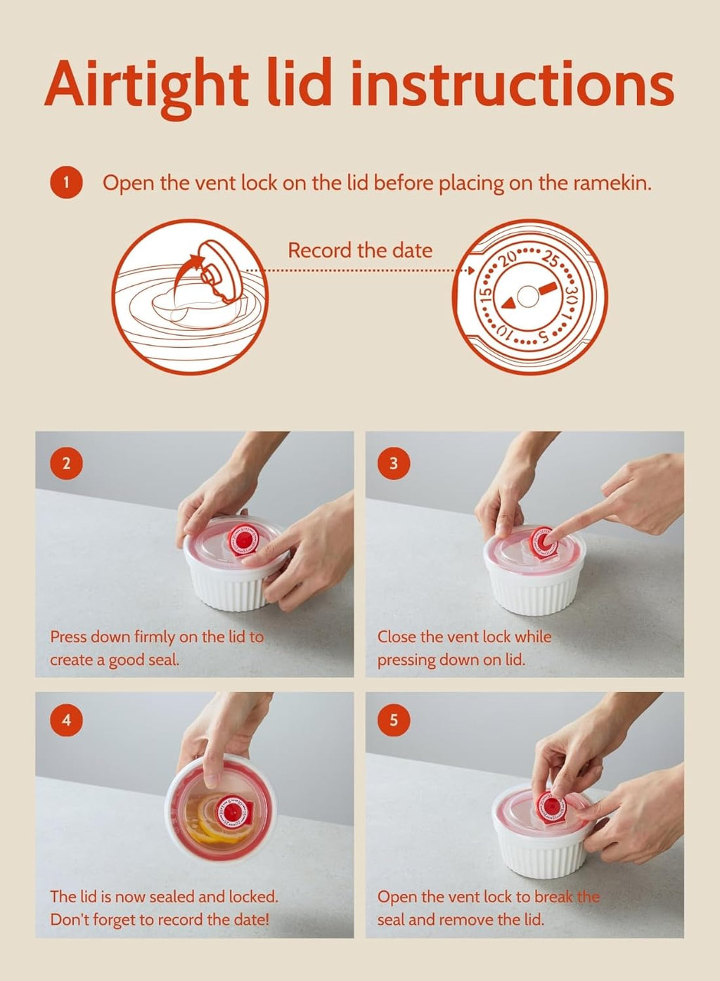 6-Pack 8 Oz Porcelain Ramekins with Lids, White Souffle Dishes for Baking, Creme Brulee Cups, Oven-Friendly Pudding Custard Bowls – Versatile Kitchen Essentials for Baking and Storing